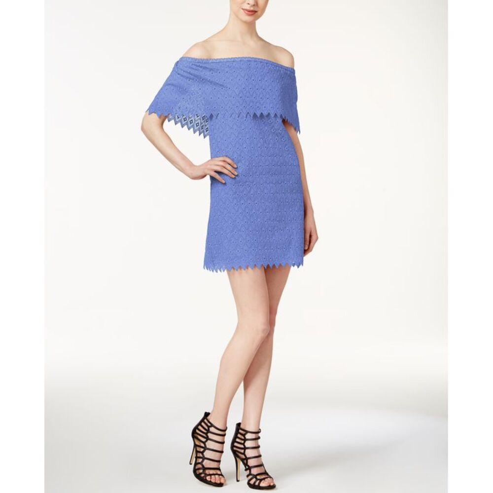 Kensie Eyelet Off The Shoulder Dress